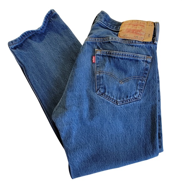 Levi's Other - Y2K Levi's 501 Original Fit Mens 35x30 (33x27.5) Blue Jeans Straight Button Fly